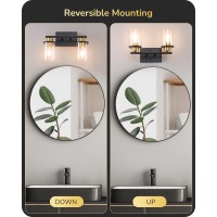 Edishine Bathroom Light Fixtures 2Light Modern Bathroom Vanity Lights Over Mirror Bath Wall Sconce Lamp With Clear Glass Shad