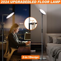 Linbaohome Led Dimmable Floor Lamp For Living Room 69 Tall Lamp With Remote Touch Control Upgrade Lamp Pole Rotary 90 Brigh