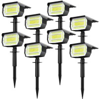 Lotmos Solar Spot Lights Outdoor 8 Pack72 Led3 Modes 2In1 Solar Landscape Spotlights Auto Onoff Ip67 Waterproof Solar