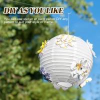 Treela 90 Pack White Chinese Japanese Paper Lanterns Decorative Hanging Ball Lanterns Paper Lantern Lamps For Wedding Birthday P