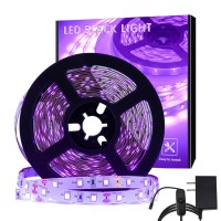 Aiinnew 40Ft Led Black Light Strip Kit Flexible Blacklight Fixtureswaterproof For Glow Party Birthday Body Painthalloween