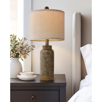 Gsafava Table Lamp For Bedroom Living Room 2025 Farmhouse Rustic Vintage Small Lamps Bedside Nightstand Light Home Office De