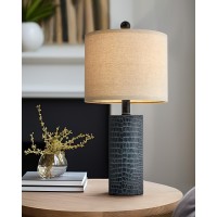 Gsafava 205 Farmhouse Lamp Single Resin Table Lamps For Living Room Bedroom Entryway Table Office Dorm Boho Nightstand Small