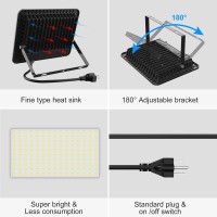 Southlevy 500W Outdoor Led Flood Light, 50000Lm Super Bright, 6000K Daylight White, Ip66 Waterpoof, 85V-277V Security Lights For Sport Court Arena Parking Lot