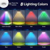 Etetale Fence Lights Solar Powered 10 Pack Warm White Rgb Solar Wall Lights Outdoor Ip65 Waterproof Outdoor Solar Lights So