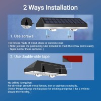 Etetale Fence Lights Solar Powered 10 Pack Warm White Rgb Solar Wall Lights Outdoor Ip65 Waterproof Outdoor Solar Lights So