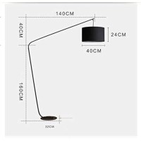 Modern Floor Lamp Modern Minimalist Floor Lamp Indoor Lighting Floor Lamps For Living Room Bedroom Study Nordic Decoration Home Sofa Standing Lamp Simple Pole Lamps For Bedroom ( Color : Black , Size