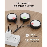 Usb Rechargeable Led Puck Lights With Remote Wireless Rgb Under Cabinet Lights Battery Operated Tap Push Light Stick On For Clo