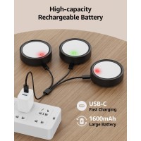 Usb Rechargeable Color Changing Puck Lights Black Battery Operated Tap Lights With Remote Under Cabinet Lights Wireless Led Dis