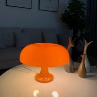 Mushroom Led Table Lamp With Usb Cable Night Lamp Bedside Lamp 3000K-6000K Modern Lighting Desk Lamp Decoration Lamp For Bedroom Living Room, Orange