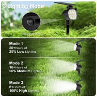 Flaow Solar Spot Lights Outdoor Waterproof Ip67 8 Pack 50 Led Adjustable Solar Powered Landscape Spotlight With 3 Lighting Mo