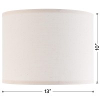 Jerhous Cream Textured Drum Lamp Shades Set Of 2 Medium Modern Lamp Shade 13Top X 13Bottom X 10Highspider Natural Linen