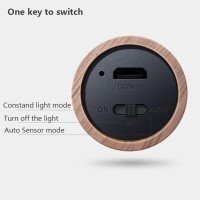 Chilvane Motion Sensor Light Indoor Night Light Wall Sconce Wooden Rechargeable Portable Magnetic Battery Operated Led Night Lig