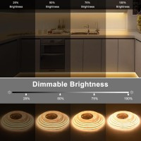 Lumbelle Cob Led Strip Lights Battery Powered 66Ft 640 Led Light Strip Dimmable Cuttable Flexible Led Tape Light For Bedroom