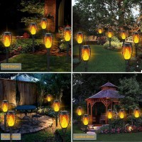 8 Lights Solar Outdoor Lights Solar Torch Light With Flickering Flame For Garden Decor Solar Garden Lights Waterproof Solar