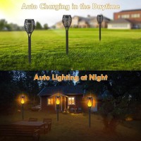 8 Lights Solar Outdoor Lights Solar Torch Light With Flickering Flame For Garden Decor Solar Garden Lights Waterproof Solar