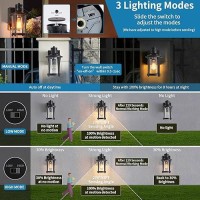 Yisuro Porch Lights With Gfci Outlet Outdoor Lights Dusk To Dawn Motion Sensor 3 Lighting Modes Exterior Light Fixture Waterpr