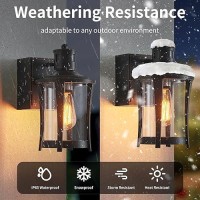 Yisuro Porch Lights With Gfci Outlet Outdoor Lights Dusk To Dawn Motion Sensor 3 Lighting Modes Exterior Light Fixture Waterpr