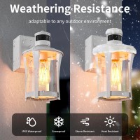 Yisuro Porch Lights With Gfci Outlet Outdoor Lights Dusk To Dawn Motion Sensor 3 Lighting Modes Exterior Light Fixture Waterpr