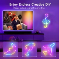 Cosoway Neon Rope Lights, 10Ft Neon Led Strip Lights App Control, Smart Neon Strip, Rope Led Lights For Bedroom With Music Sync Timer, Outdoor Rope Lights Waterproof For Living,Gaming, Party Decor