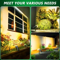 Jsot 24Led Bright Solar Spotlights For Outdoor Garden Decor 3In1 Installation Solar Powered Outside Waterproof Landscape Spot