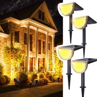 Roshwey Solar Spot Lights Outdoor 600Lm Waterproof Landscape Spotlights For Decorative Lighting Driveway Light Pathway Spotl