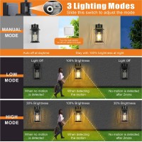 Dastor Motion Sensor Outdoor Lights 2 Pack Dusk To Dawn Exterior Lighting Fixtures Wall Lantern 100 Aluminum Waterproof Porch