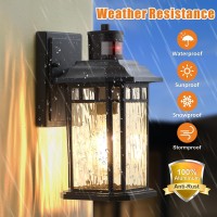 Dastor Motion Sensor Outdoor Lights 2 Pack Dusk To Dawn Exterior Lighting Fixtures Wall Lantern 100 Aluminum Waterproof Porch