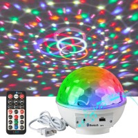 Lluote Disco Ball Lights Rgb Led Rotating Party Stage Lights Halloween Decoration With Remote Control Adult Home Theater Room D