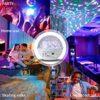 Lluote Disco Ball Lights Rgb Led Rotating Party Stage Lights Halloween Decoration With Remote Control Adult Home Theater Room D