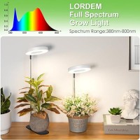 Lordem Grow Light 48 Leds Plant Light For Indoor Plants Full Spectrum Desk Grow Lamp With Automatic Timer For 4H8H12H 4 Dim