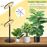 Chiphy Grow Lights For Indoor Plants Full Spectrum Desk Led Plant Light 40W Aluminum Tabletop Grow Lamp Automatic Timer 4H8H