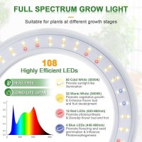 Lordem Grow Light For Indoor Plants 79 Full Spectrum Led Plant Grow Light Height Adjustable Growing Lamp With Auto Timer 4H