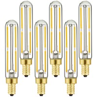 Leools Led Bulb Dimmable 6W Equal Soft White 3000K T6 T6.5 E12 Candelabra Bulb 60 Watt For Chandeliers,Ceiling Fan,Pendant,Wall Sconces Ac120V 600Lm E12 Light Bulb 6Pack