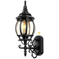 Vianis Outdoor Wall Light, Black Exterior Porch Light Wall Mount, Modern Outside Lantern Lights For House, Dusk To Dawn Outdoor Sconce Lighting For Garage, Front Door Light Fixture Outdoor Wall Lamps