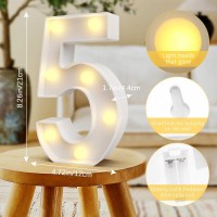 Marquee Light Up Numbers 5 Quinceanera Decorations 5Th Birthday Decor Light Up Numbers For Party 50Th Anniversary Decoration