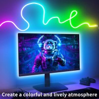 Yeewhale 100Ft Led Neon Lights 24V Ip65 Waterproof Flexible Rgb Led Neon Rope Lights With Remote Control App Control Neon Led St