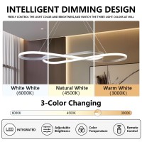 Modern Led Chandelier Dining Room Pendant Light Dimmable Creative Chandelier Remote Control Colorbrightness 30006000K Adjustab