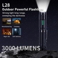 Rechargeable Flashlights 3000 Lumen Super Bright Flashlight Rechargeable Usbc Portable Led Flash Light 5 Modes Ipx6 Waterpro