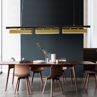 Hanging Lamp, Postmodern Led Dining Table Chandelier Home Strip Pendent Lamp Simplicity Kitchen Adjustable Suspended Light Fixture V-Intage Restaurant Hotel Decor Ceiling Hanging Light