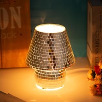 Coosa Mosaic Mushroom Lamp Small Bedside Table Lampsmall Desk Lamp With Warm Incandescent Bulb 9 Inch Nightstand Light For Bedr