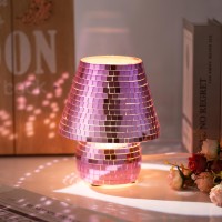 Coosa Mosaic Mushroom Lamp Small Bedside Table Lampsmall Desk Lamp With Warm Incandescent Bulb 9 Inch Nightstand Light For Bedr