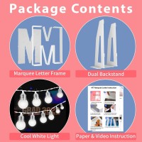 Cool White 4Ft Marquee Light Up Letters Light Up Letter M Marry Me Light Up Letters Giant Marquee Letters For All Events Bir