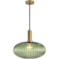 Hertl Modern Globe Pendant Light, Suspension Lights,Industrial Vintage Ceiling Lighting With Gray, Gold, Green Glass Lampshade, Hanging Lamp Fixture For Dining Room, Bedside, Kitchen Island (Color :