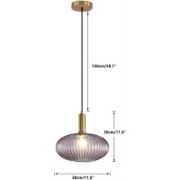 Hertl Modern Globe Pendant Light, Suspension Lights,Industrial Vintage Ceiling Lighting With Gray, Gold, Green Glass Lampshade, Hanging Lamp Fixture For Dining Room, Bedside, Kitchen Island (Color :