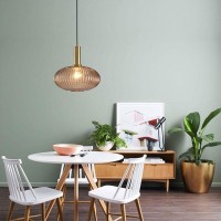 Hertl Modern Globe Pendant Light, Suspension Lights,Industrial Vintage Ceiling Lighting With Gray, Gold, Green Glass Lampshade, Hanging Lamp Fixture For Dining Room, Bedside, Kitchen Island (Color :