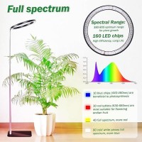 10 Grow Lights For Indoor Plants Full Spectrum With Stand Indoor Plant Light For Indoor Growing With 160Leds Height Adjustabl