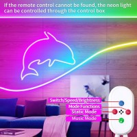 Yeewhale 24V Rgb Led Neon Lights With Remote App Control Ip65 Waterproof Flexible Neon Light 328Ft Led Rope Lights Neon Led Str