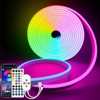 Yeewhale 24V Rgb Led Neon Lights With Remote App Control Ip65 Waterproof Flexible Neon Light 164Ft Led Rope Lights Neon Led Str