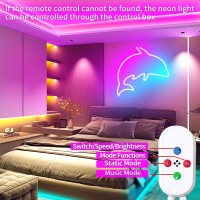 Yeewhale 24V Rgb Led Neon Lights With Remote App Control Ip65 Waterproof Flexible Neon Light 164Ft Led Rope Lights Neon Led Str